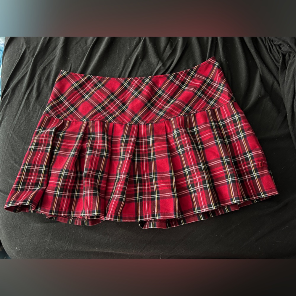 Royal Bones by Tripp Plaid Pleated Goth School Girl Mini Skirt
